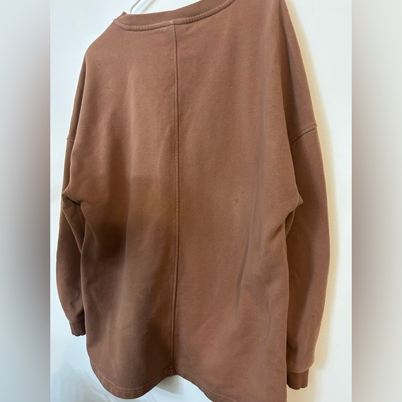 Varley Rowan Sweatshirt Brown Peached Sweat Oversized Pullover - Picture 6 of 8